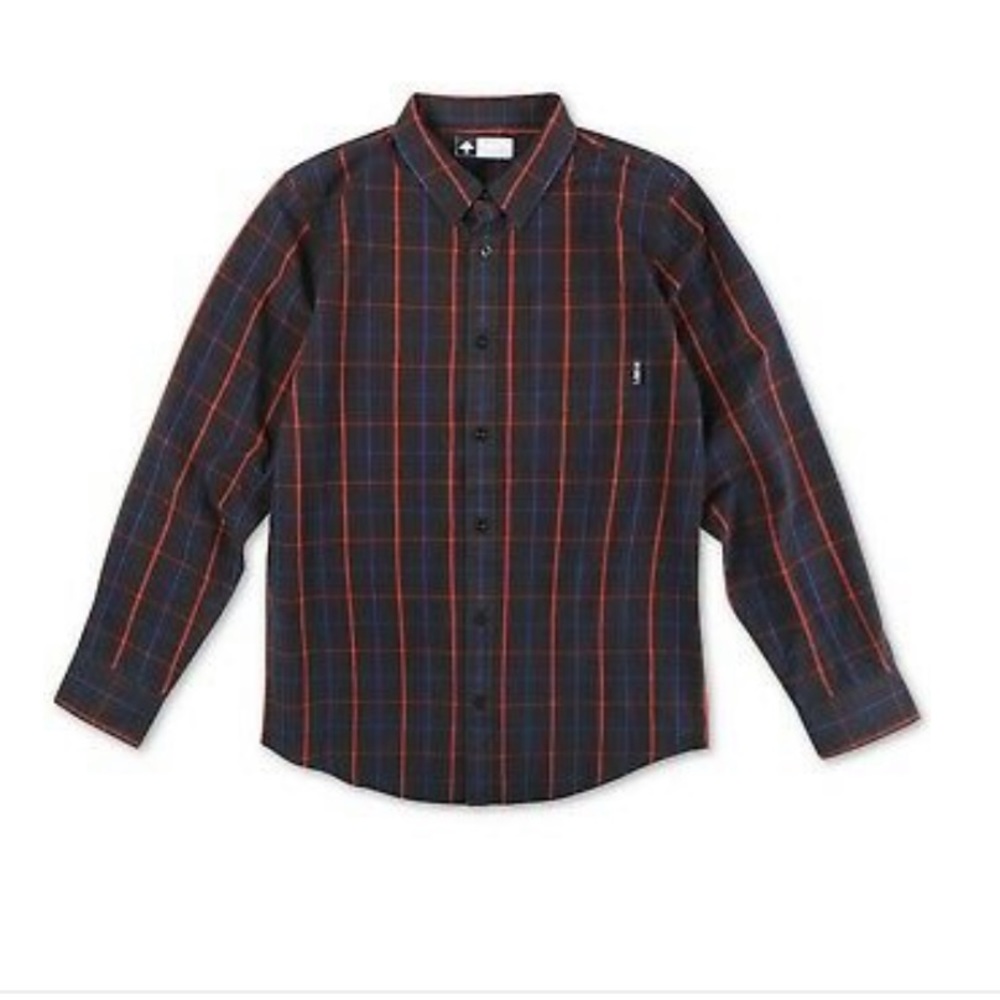 LRG men’s plaid button down shirt